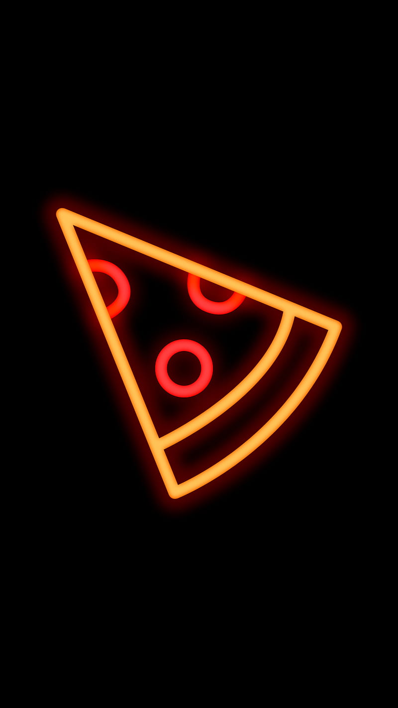 Pizza, background, lock, logo, neon, ozan, rainbows, screen, sign, water, HD phone wallpaper