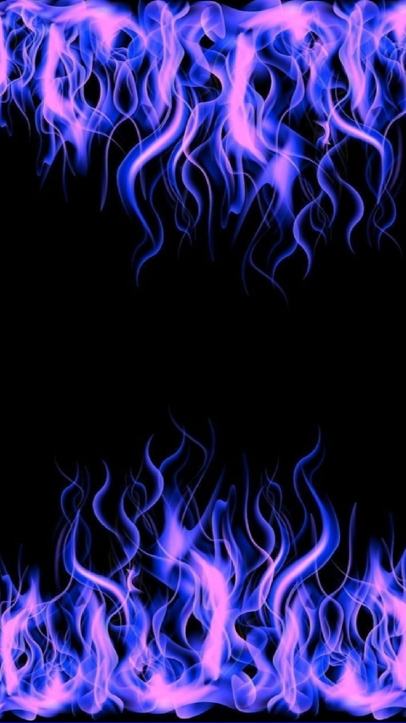 Flame, aesthetic, bonito, black, blue, dark, dark blue, dark purple, neon,  purple, HD phone wallpaper | Peakpx