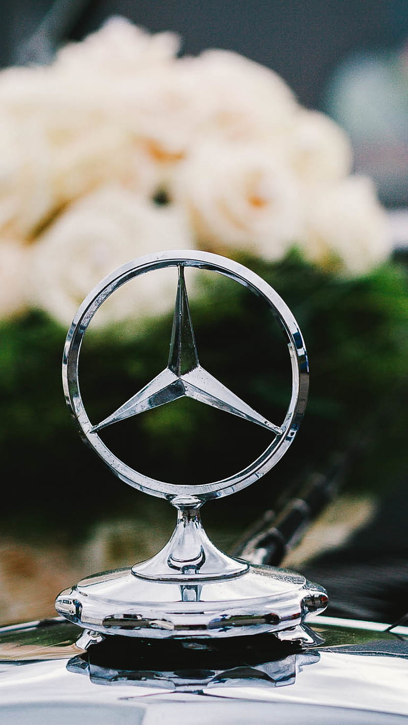 Mercedes logo, car, HD phone wallpaper