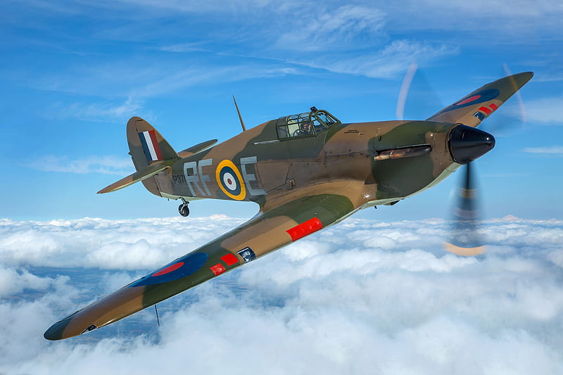 Military Aircraft, Hawker Hurricane, Aircraft, Cloud, Warplane, HD wallpaper