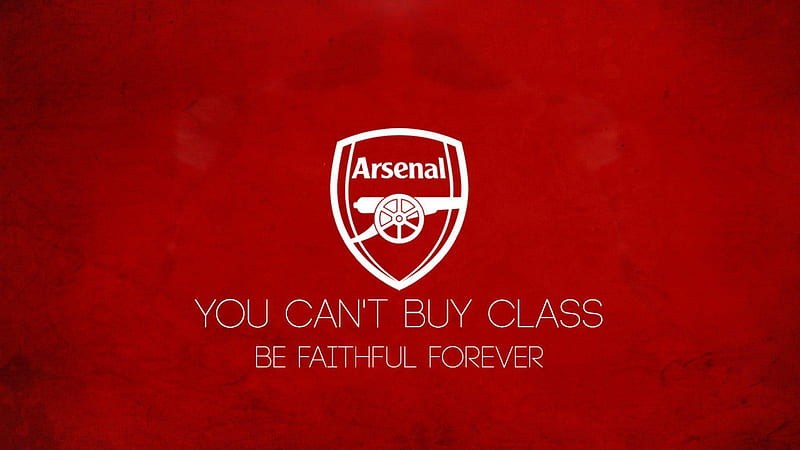 Arsenal White Logo In Red Background Arsenal, HD wallpaper