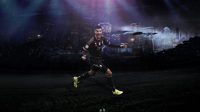 Juventus F.C. Alvaro Morata, HD wallpaper