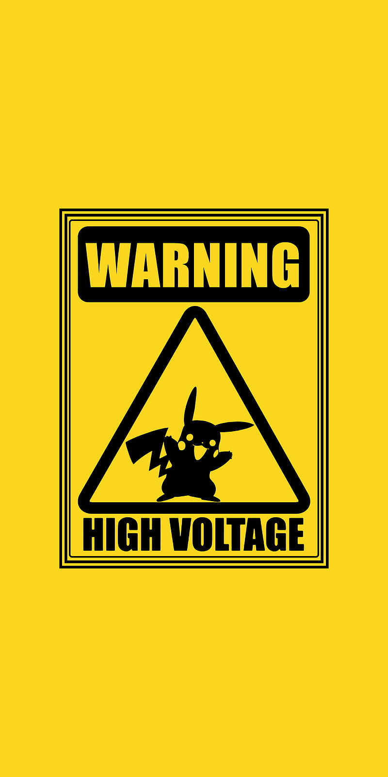 warning , high voltage, pikachu, pokeball, pokemon, HD phone wallpaper