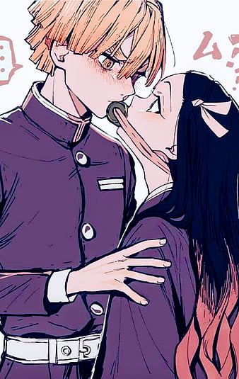 Zenitsu kiss Nezuko, nezuko x, HD phone wallpaper | Peakpx