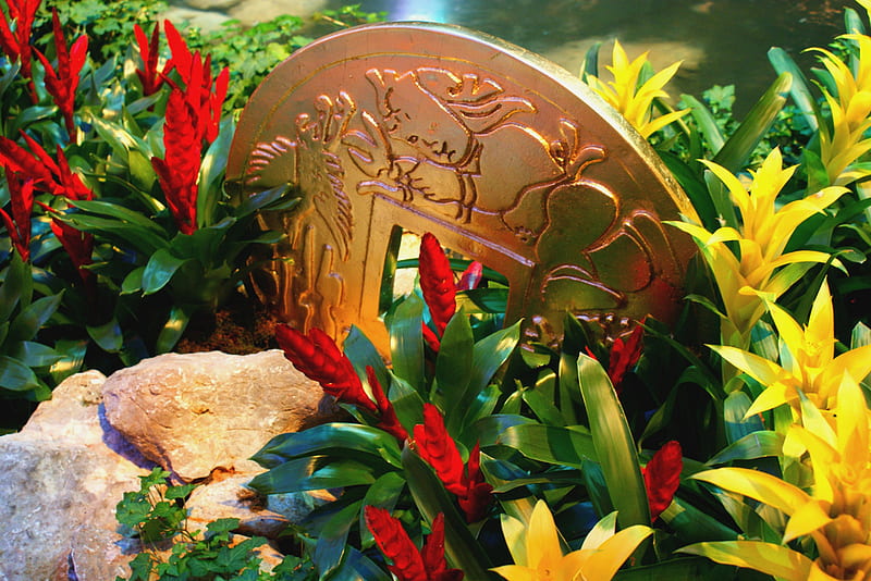 Lucky Coin, gold, good luck, i-ching, lucky coins, charms, HD wallpaper