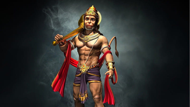 Hanuman In Black Smoke Background Hanuman, HD wallpaper | Peakpx