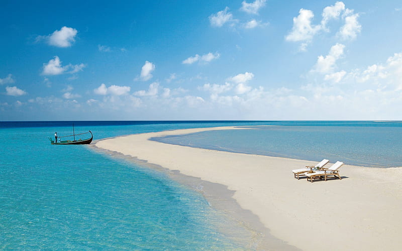 maldives beach tropical sea-Scenery, HD wallpaper