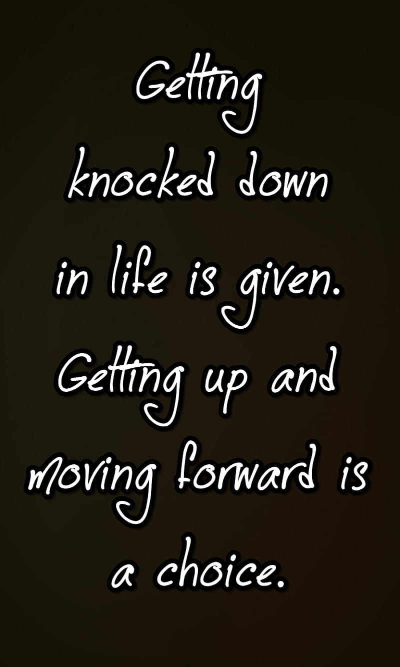 knocked down, cool, down, forward, knocked, moving, new, quote, saying, sign, HD phone wallpaper