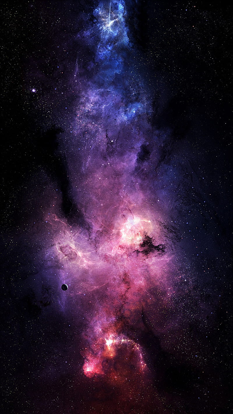 Rainbow Galaxy , stars, space, nebula, universe , bonito, purple, HD phone wallpaper
