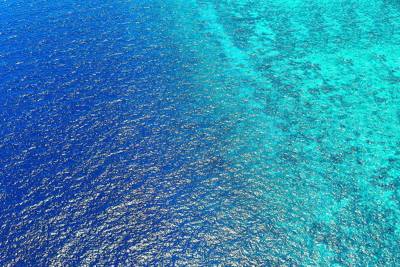 Ocean Birds Eye View, birds eye view, blue, blue ocean, water, HD wallpaper