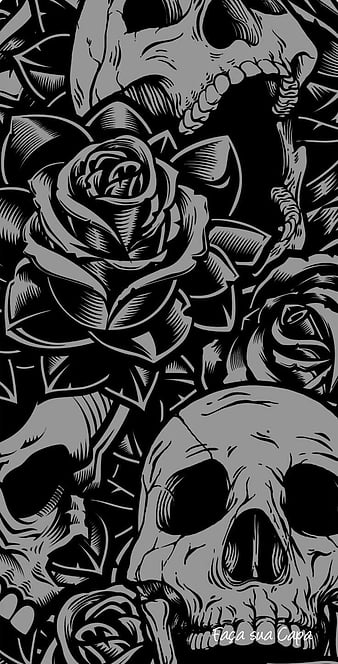 Skulls and Roses, love, reggae, samurai, HD phone wallpaper