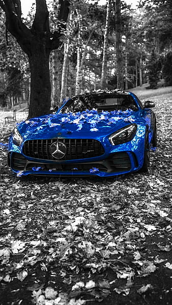 Mercedes, benz, blue, HD phone wallpaper