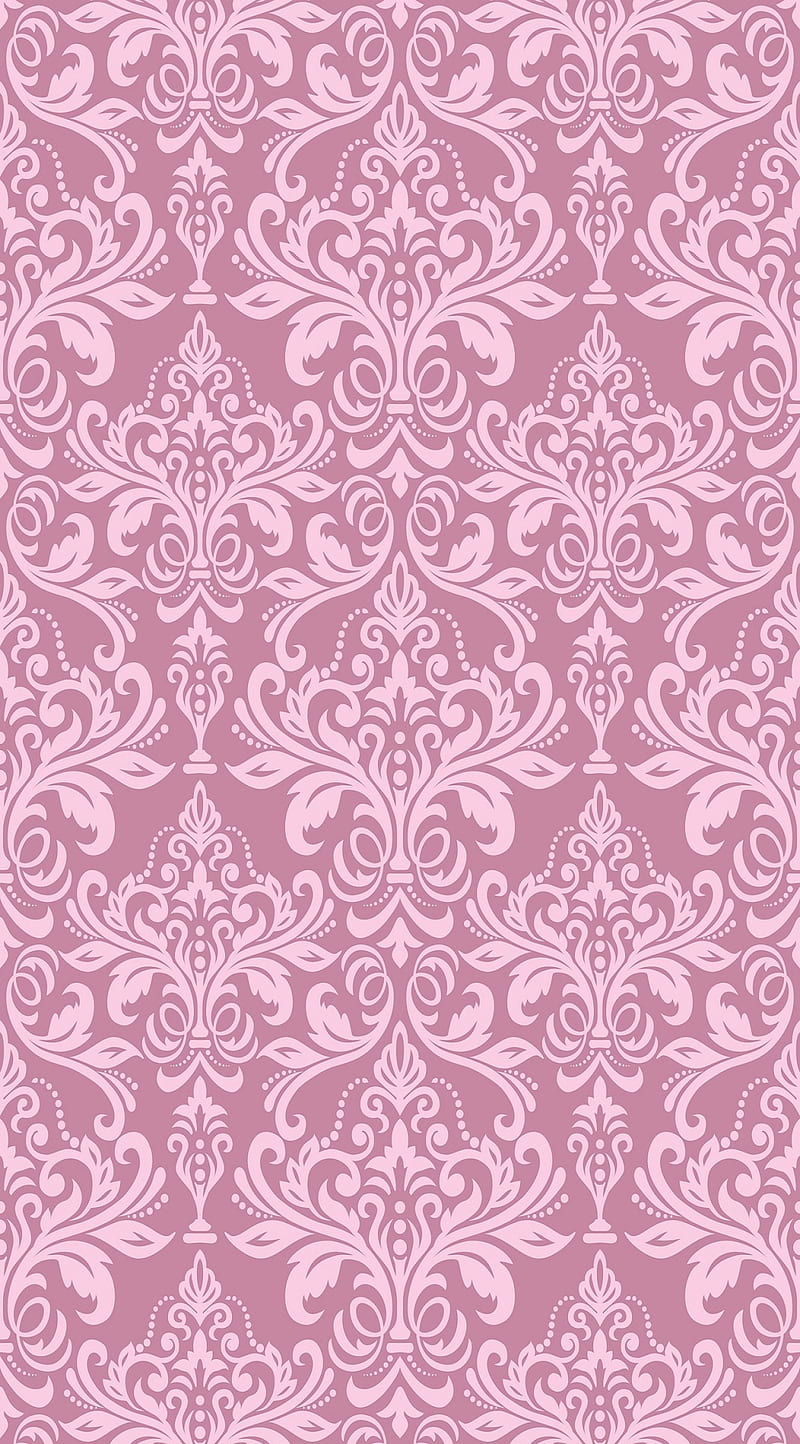 Vector Illustration  Pink Damask Wallpaper Royalty Free SVG Cliparts  Vectors And Stock Illustration Image 14505516
