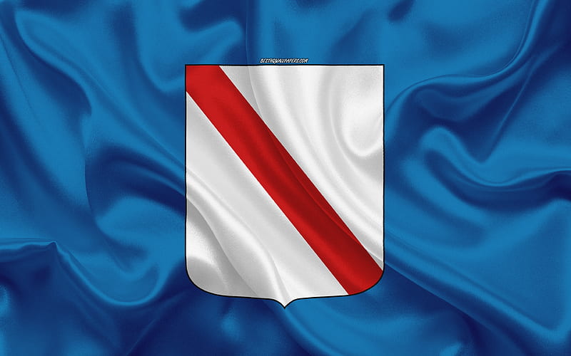 Flag of Campania silk texture, Campania, silk flag, Regions of Italy, Italian flag, Campania flag, Italy, HD wallpaper