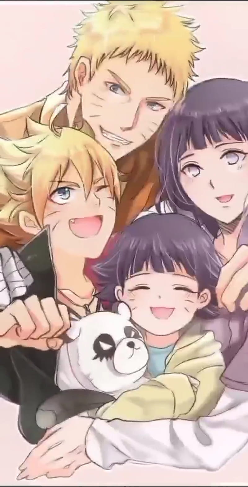 Boruto with Himawari and Hinata