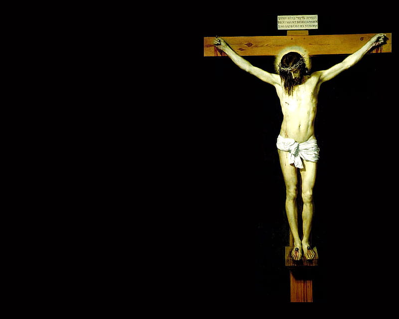 Jesus Chirist, by Velasquez, art, christianity, velasquez, religion, christ, jesus, painting, cross, god, HD wallpaper