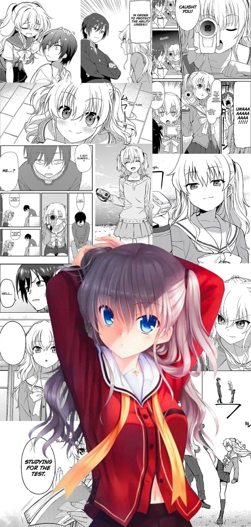 Nao Tomori, aesthetic, charlotte, manga, anime, HD phone wallpaper
