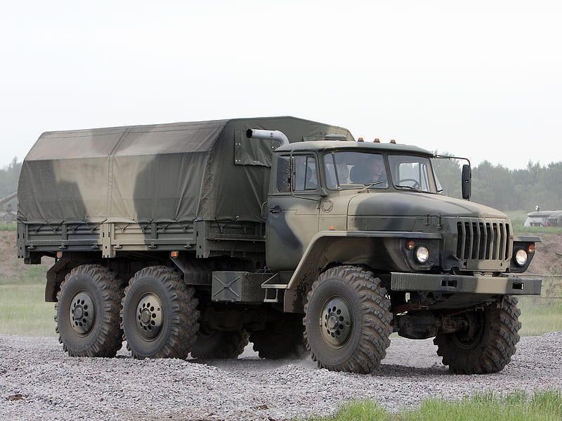 ural 6x6 offroad truck, military, ural, truck, offroad, HD wallpaper