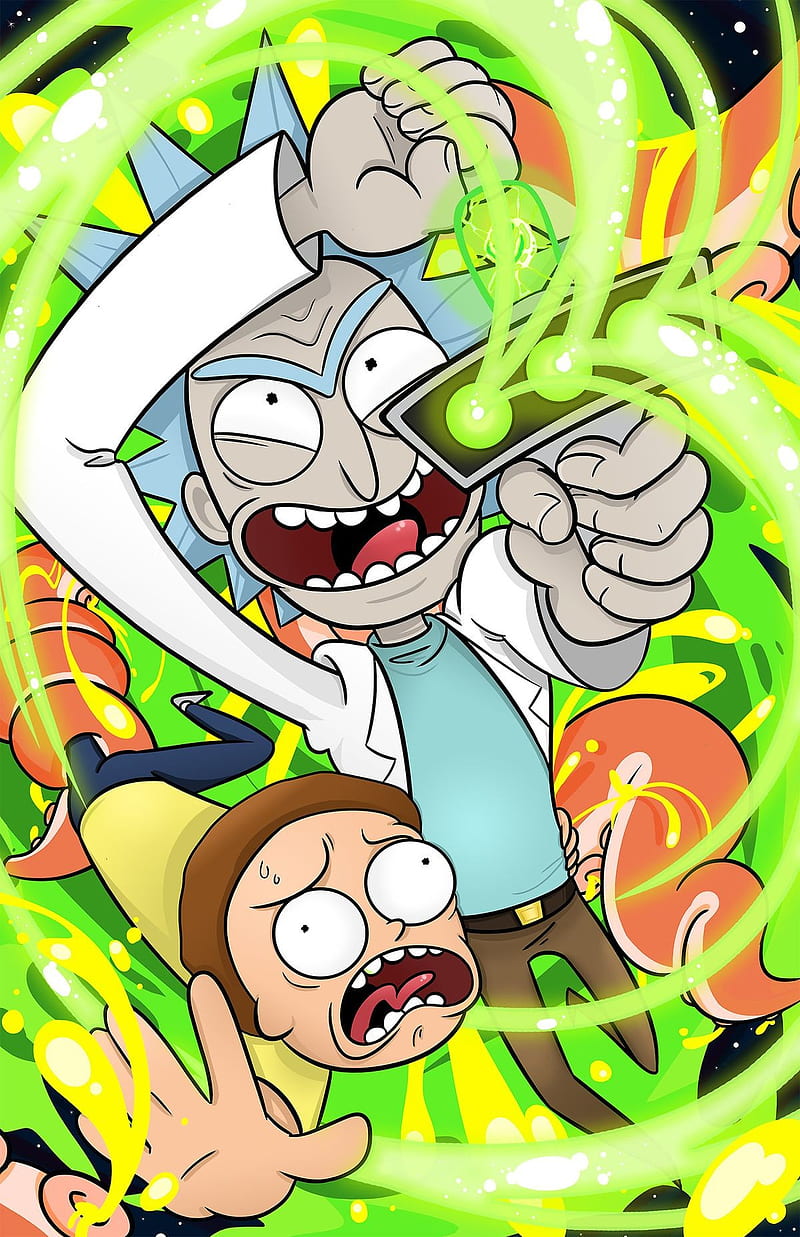 Tapete Rick E Morty Portal Cartoon Network - Megalomania