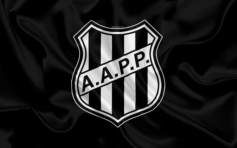 Ponte Preta FC, Brazilian football club, emblem, logo, Brazilian Serie A, football, Campinas, Sao Paulo, Brazil, silk flag, HD wallpaper