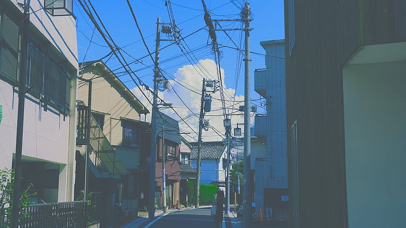 Summer in Japan, Japan Suburbs, HD wallpaper
