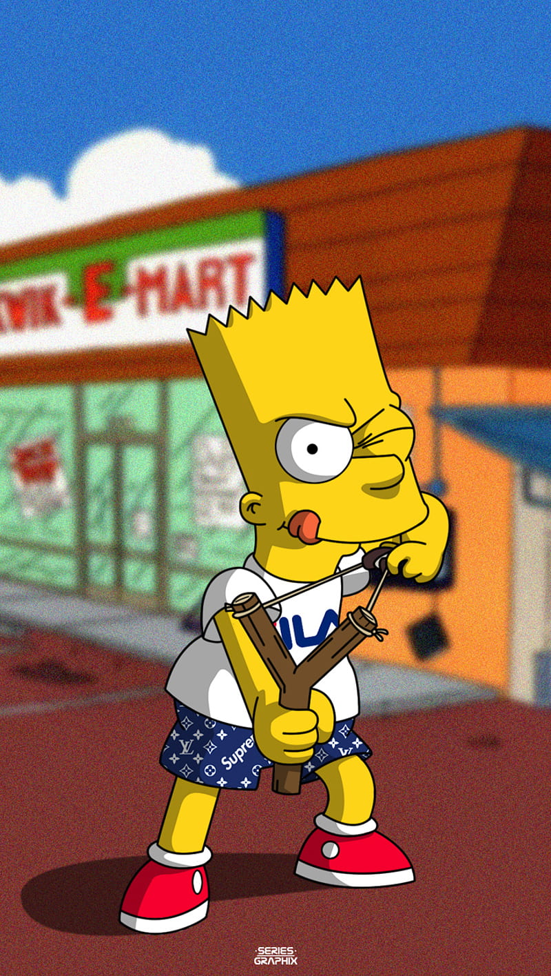 Bart Is Hype, comedy, family, fila, hypebeast, seriesgraphix, simpsons, supreme, HD phone wallpaper