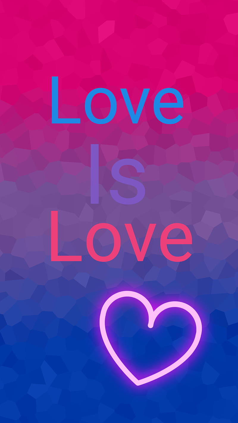 Bi Pride, bi, love, love is love, pride, HD phone wallpaper