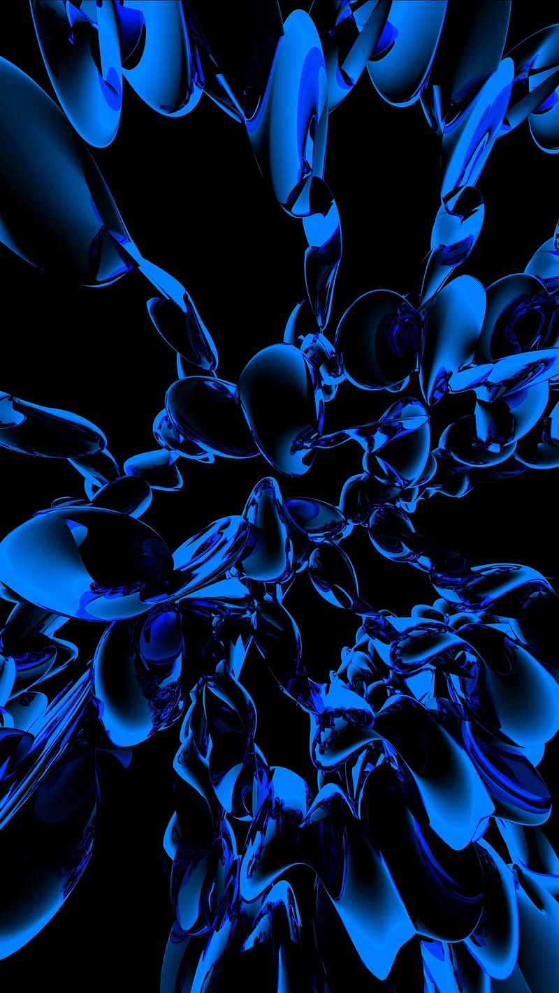 Blue Cells , microscopic, macro, compounds, molecules, HD phone wallpaper