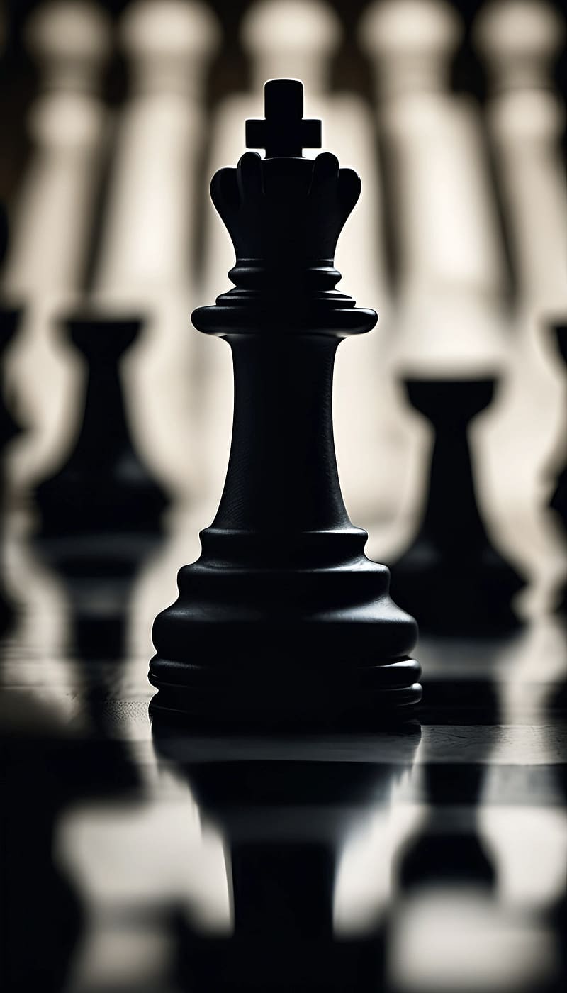 chess, pieces, king, dark, HD phone wallpaper