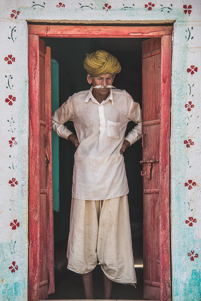 Poor Man, door, home, india, HD phone wallpaper