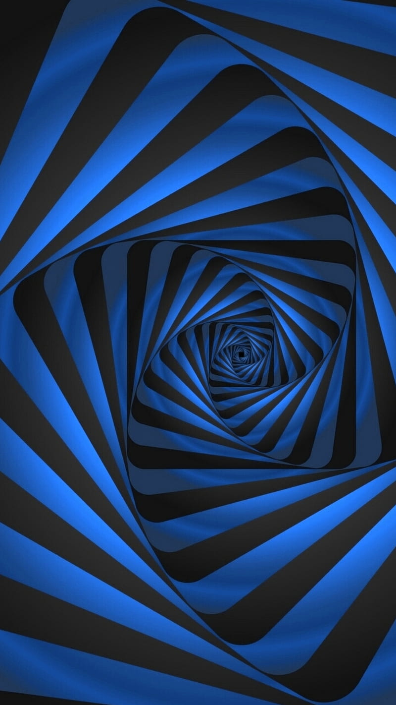 Abstract, art, black, blue, desenho, edge, graphic, s7, spiral, HD phone wallpaper