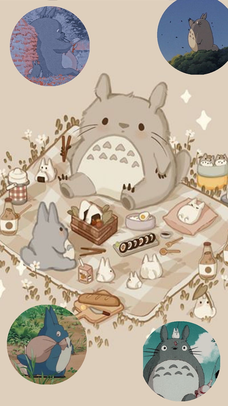 Totoro , adorable, aesthetic, cute, gris, HD phone wallpaper