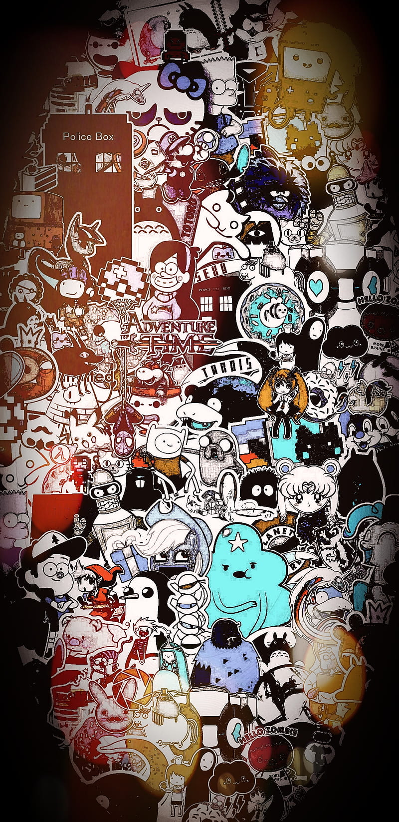 Sticker art shaded, cartoon, stickers, HD phone wallpaper