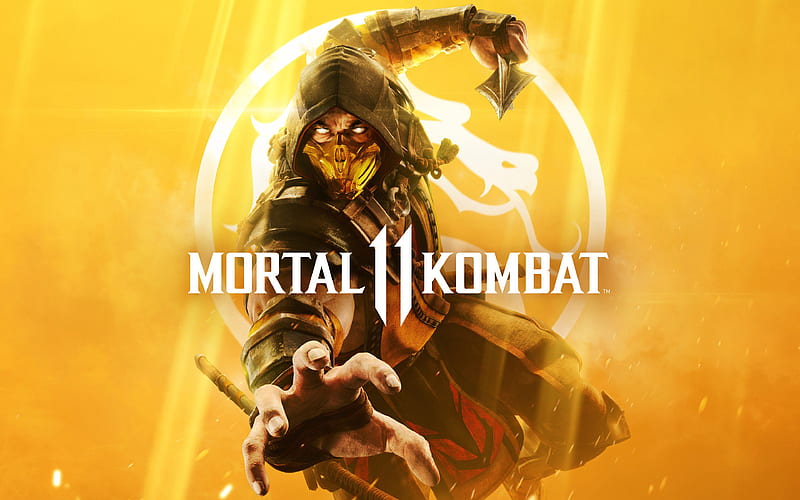 Mortal Kombat 11, 2019, Scorpion promo, poster, popular character, art, HD wallpaper