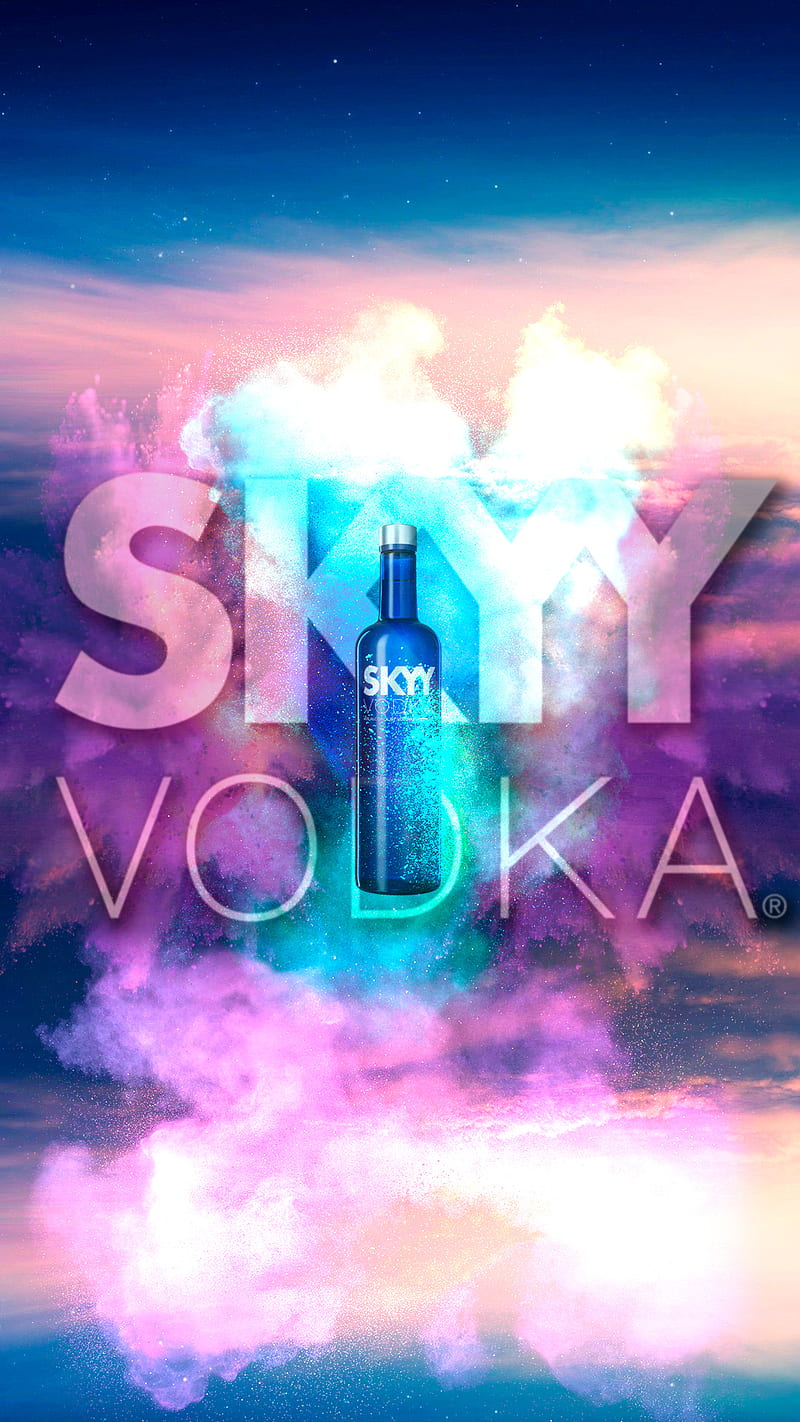 Skyy Vodka, blue, drink, logo, rose, roxo, sky, skyy, verde, vodka, HD phone wallpaper