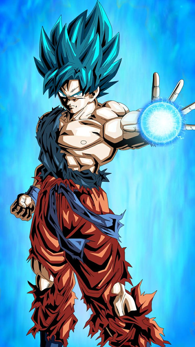 Goku blue, anime, dragonball, kamehameha, ssb, super, HD phone wallpaper |  Peakpx