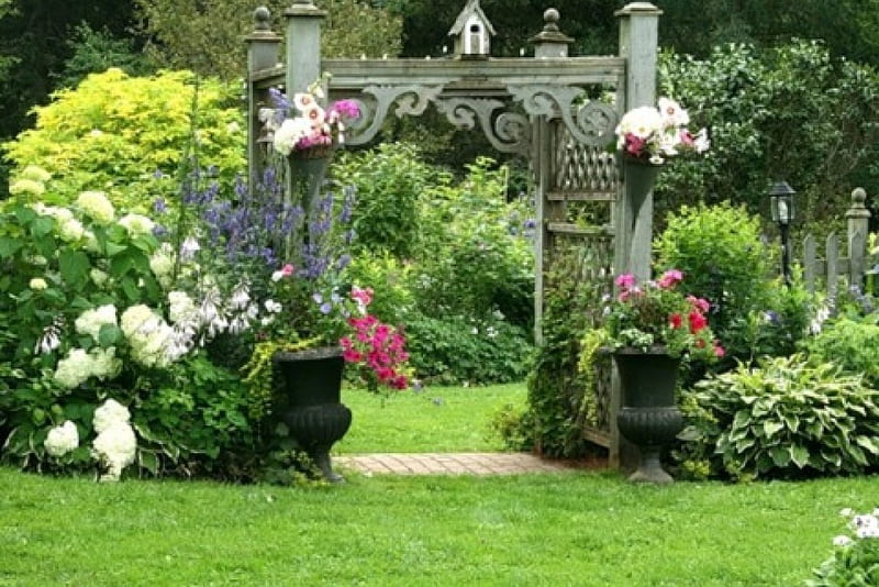 beautiful garden, garden nature, bonito, HD wallpaper