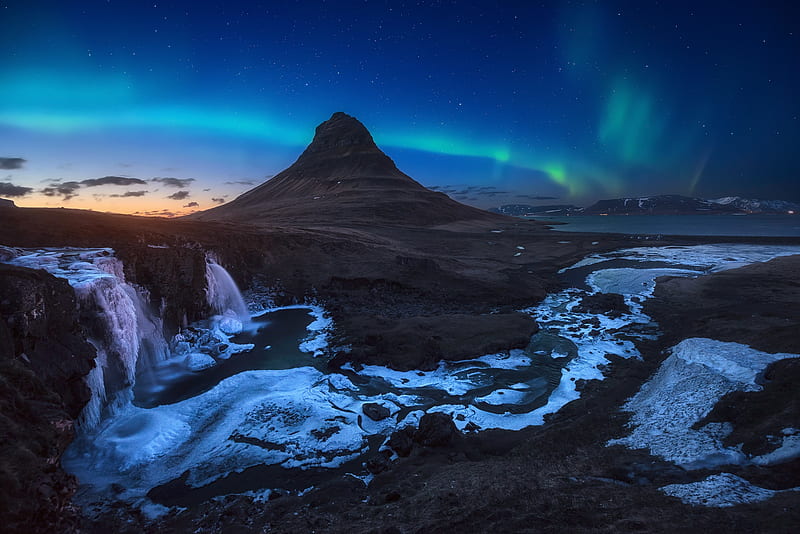 Earth, Kirkjufell, Iceland , Night, HD wallpaper