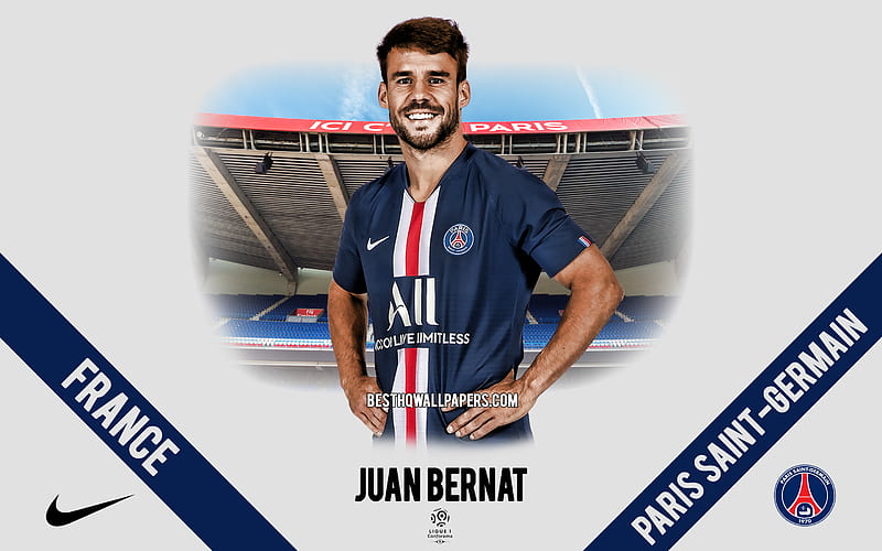 Juan Bernat, PSG, portrait, Spanish footballer, defender, Paris Saint-Germain, Ligue 1, France, PSG footballers 2020, football, Parc des Princes, HD wallpaper