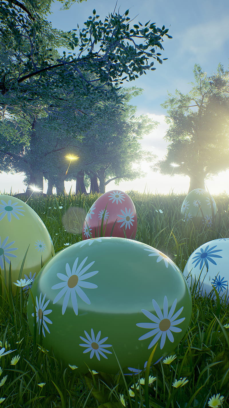Easter Egg Hunt, bunny, candy, christian, colorful, cute, holiday, spring, HD phone wallpaper