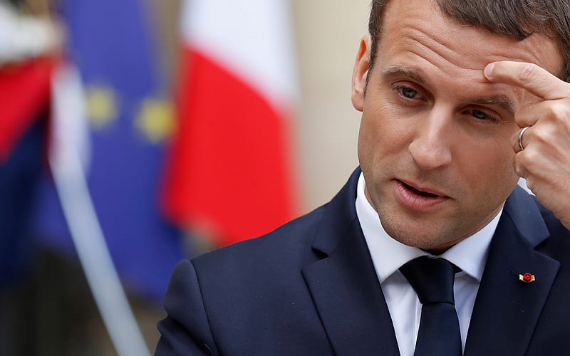 Emmanuel Macron President of France, portrait, politician, HD wallpaper