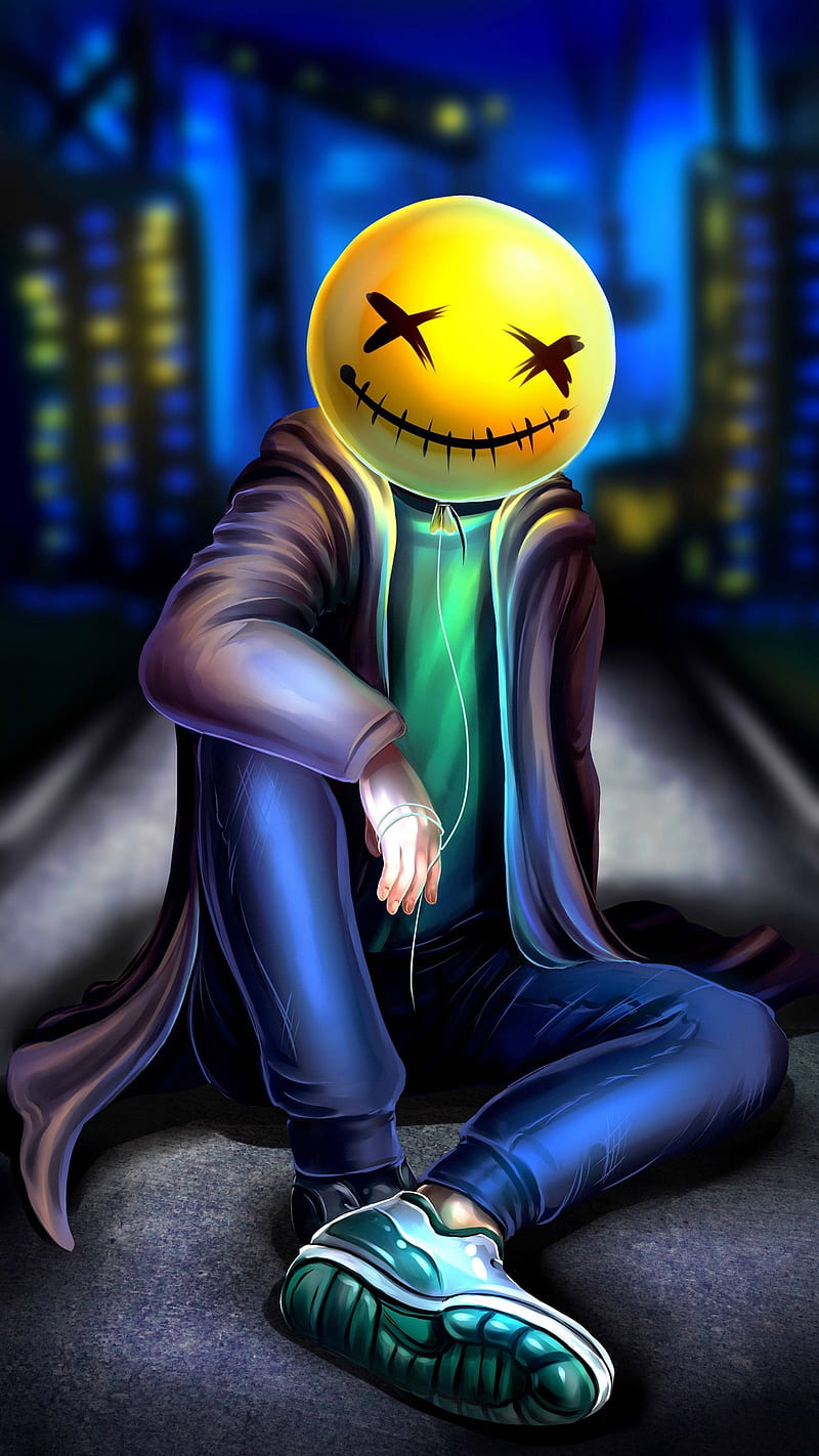 Human smiley, cartoon, drawings, emoji, head, male, smile, yellow, HD phone  wallpaper | Peakpx