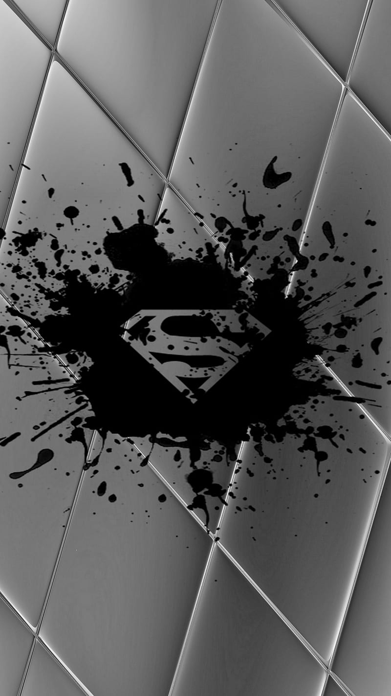 Superman, black, colors, logo, tiles, HD phone wallpaper | Peakpx