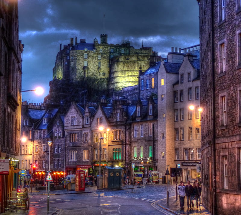 Edinburgh, castles, scotland, HD wallpaper