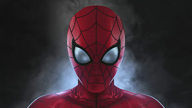 Spiderman Mask , spiderman, superheroes, artwork, digital-art, art, artstation, HD wallpaper
