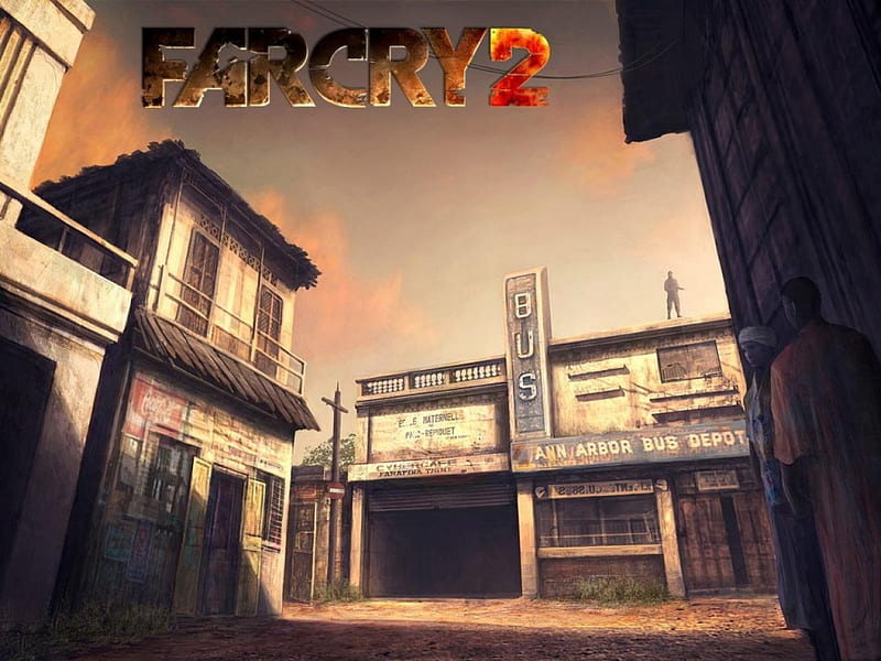 Far Cry 2 (Town), far cry 2, xbox 360, farcry, ubisoft, farcry2, HD wallpaper