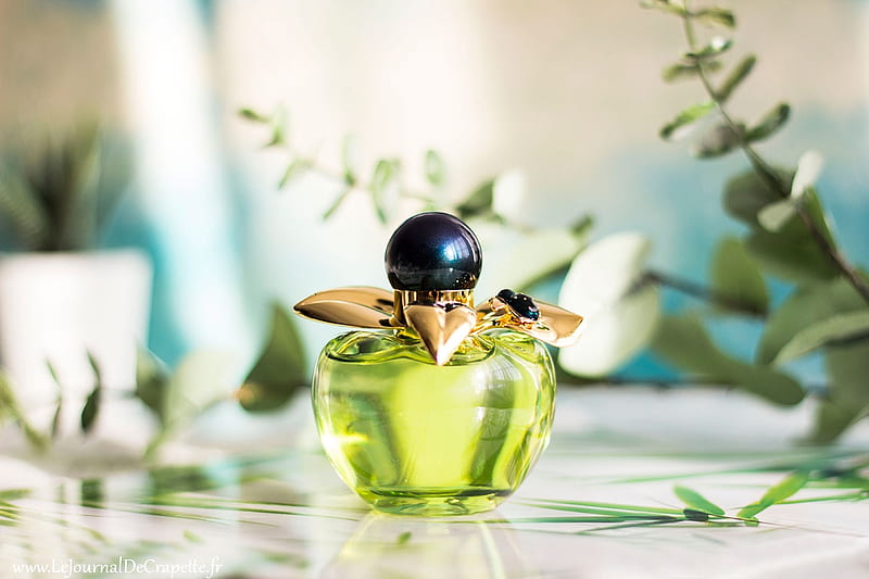 :), nina ricci, perfume, bottle, green, HD wallpaper