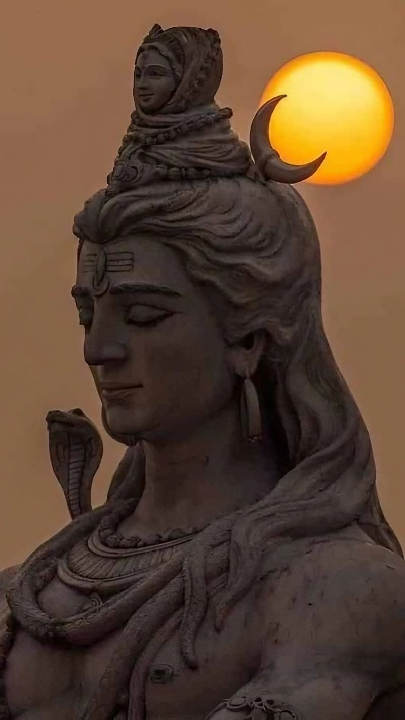 Bholenath Ka, Lord Shiva Statue, Sun Background, god, mahadev, HD ...