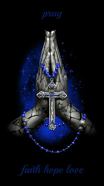 praying hands with rosary wallpaper