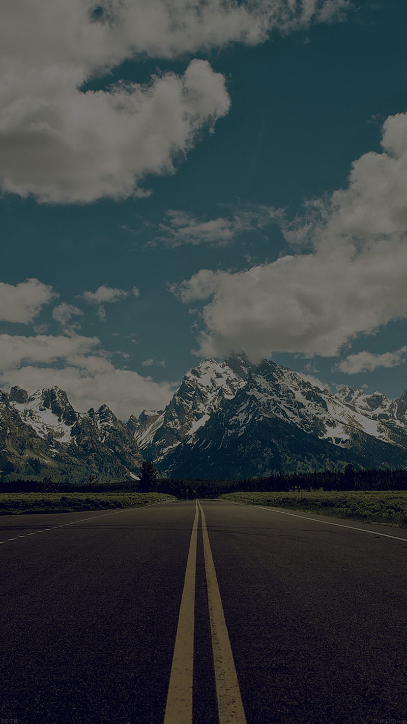 iPhone 6 - road to sky mountain hightway dark nature, HD phone wallpaper